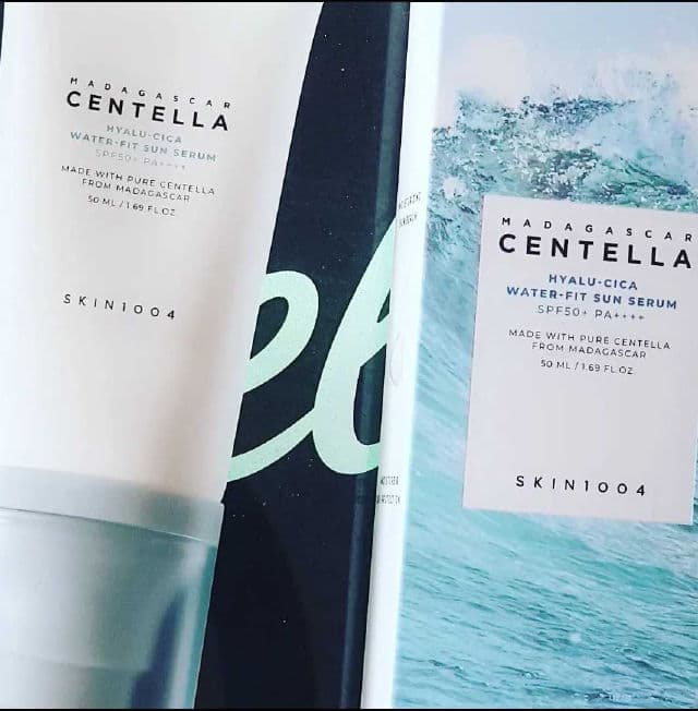 SKIN1004 Madagascar Centella Hyalu-Cica Water-Fit Sun Serum SPF50+ PA++++ review photo by nixiebrownie