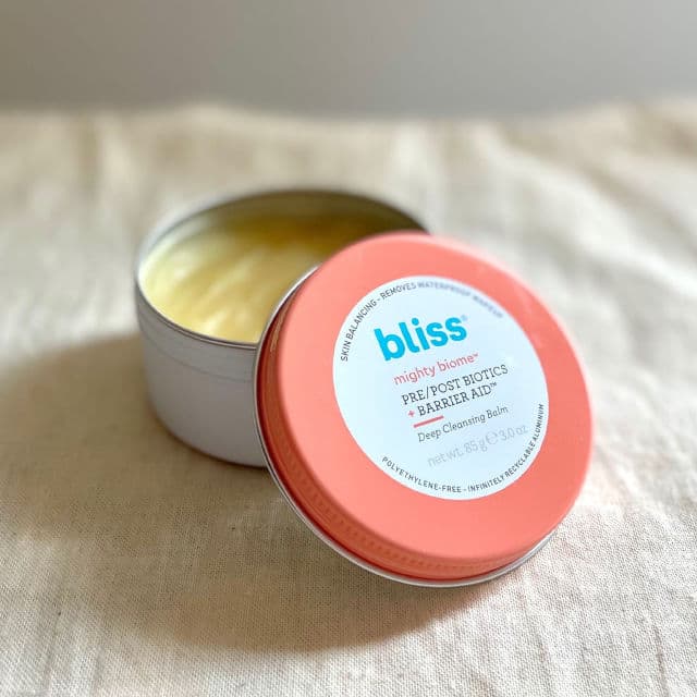 Bliss Mighty Biome Pre/Post Biotics + Barrier Aid™ Cleansing Balm review photo by peachyyskincare