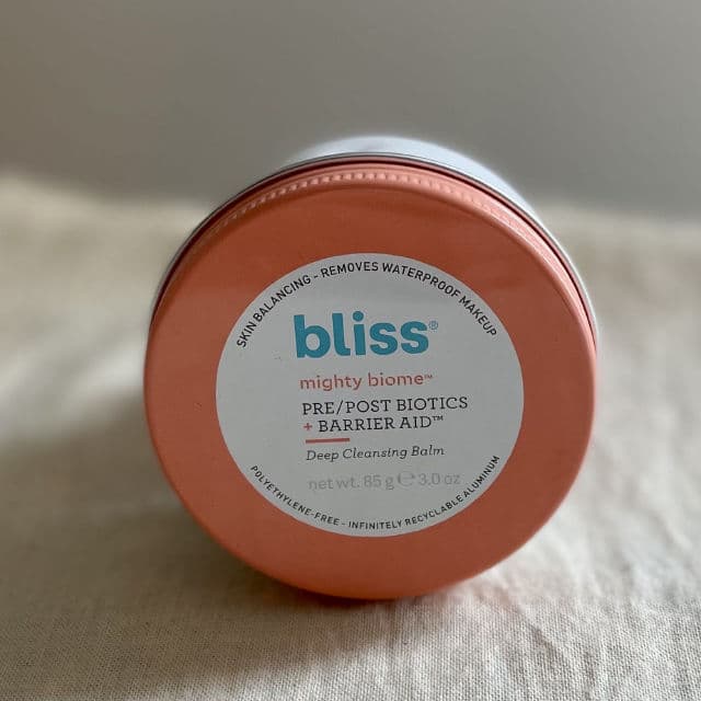 Bliss Mighty Biome Pre/Post Biotics + Barrier Aid™ Cleansing Balm review photo by peachyyskincare
