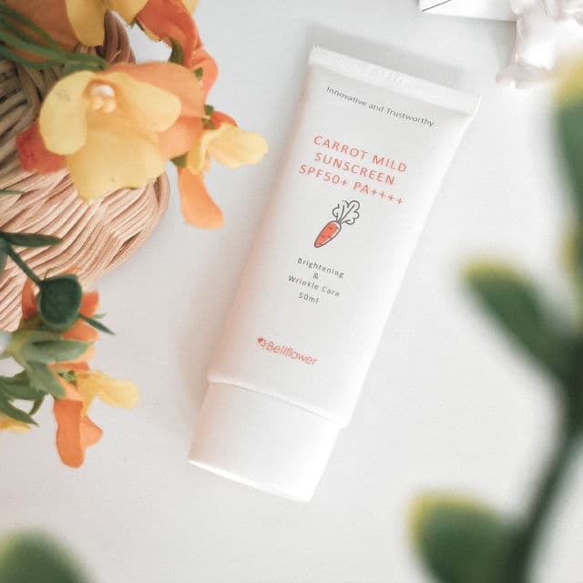 Bellflower Carrot Mild Sunscreen SPF50+/PA++++ review photo by Afandi