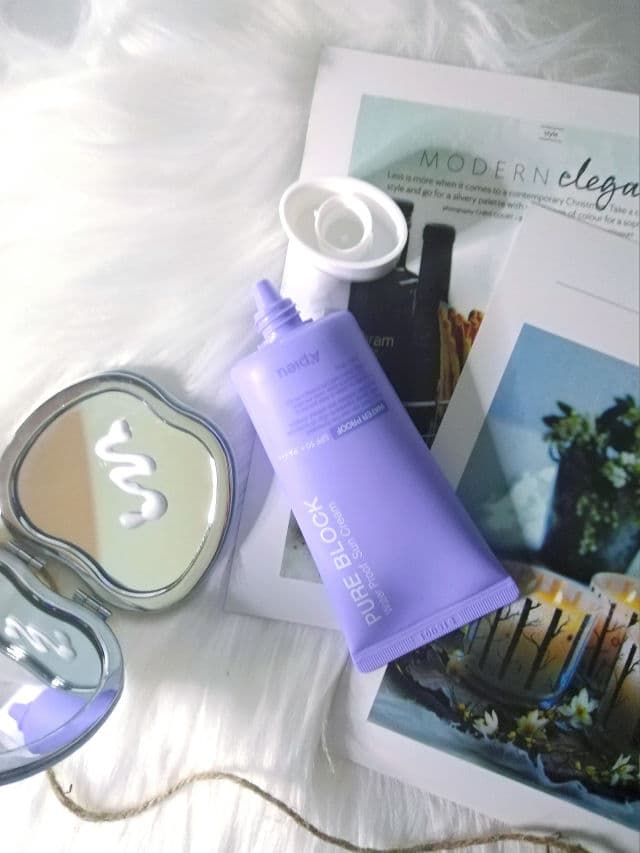 A'pieu Pure Block Natural Water-Proof Sun Cream SPF 50+ PA+++  review photo by AfrynKhyra