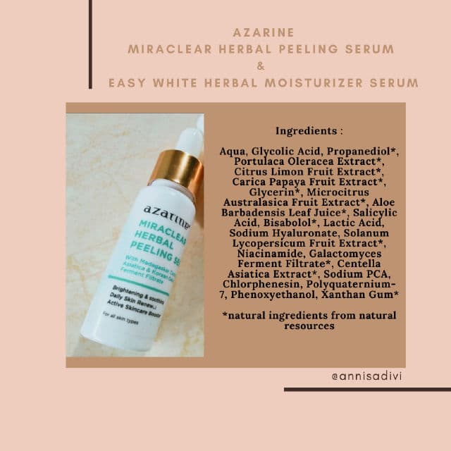 Azarine Miraclear Herbal Peeling Serum review photo by Annisadivi