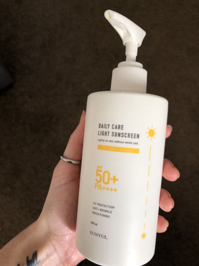 EUNYUL Daily Care Light Sunscreen SPF50+ review photo by Audskincare