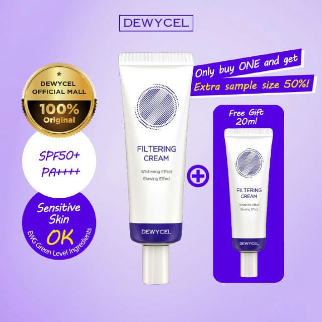 DEWY CEL Filtering Cream SPF50+ PA++++ review photo by yeppujicare