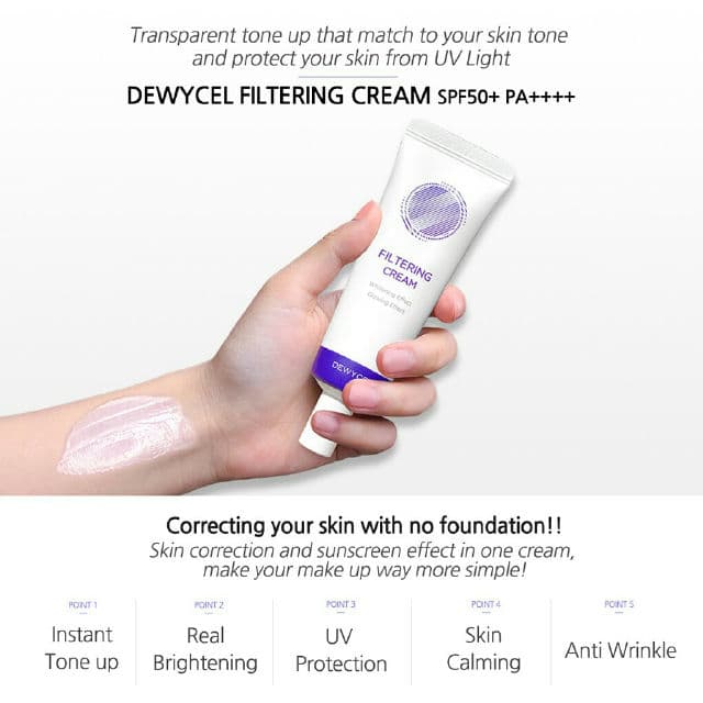 DEWY CEL Filtering Cream SPF50+ PA++++ review photo by yeppujicare