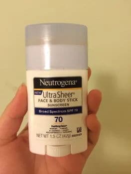 Neutrogena Ultra Sheer Face + Body Stick Sunscreen Broad Spectrum SPF 70 review photo by AshEnds
