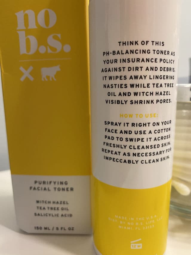 No B.S. Skin Care Purifying Facial Toner review photo by Beachwaves