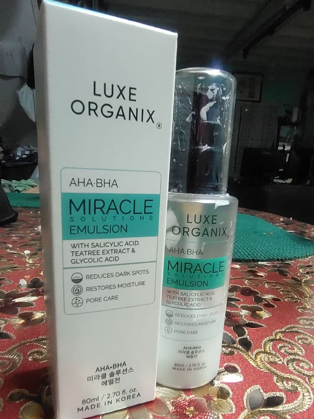 Luxe Organix AHA BHA Miracle Emulsion review photo by BloodRav3n