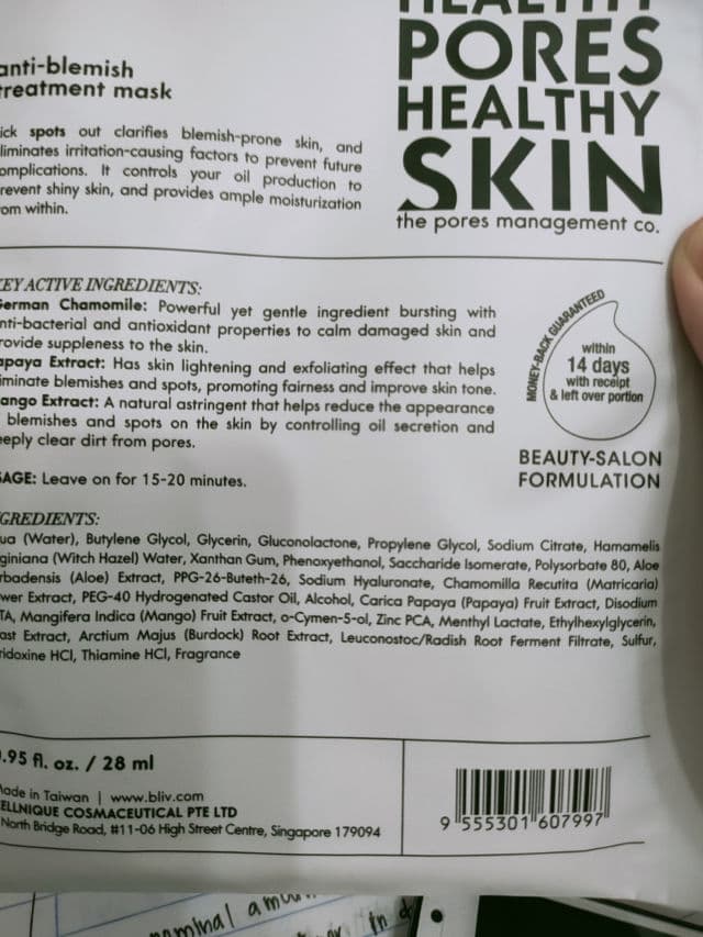 b.liv Kick Spots Out Anti-Blemish Treatment Mask review photo by skincarekid
