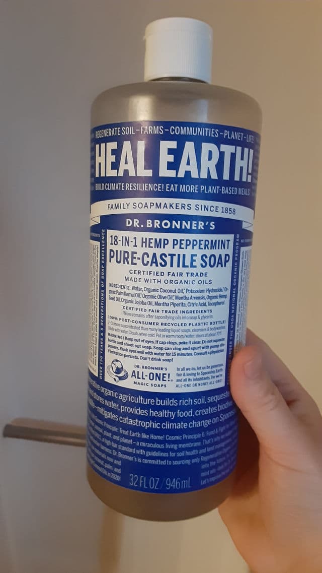 Dr. Bronner's Peppermint - Pure-Castile Liquid Soap review photo by Dazey