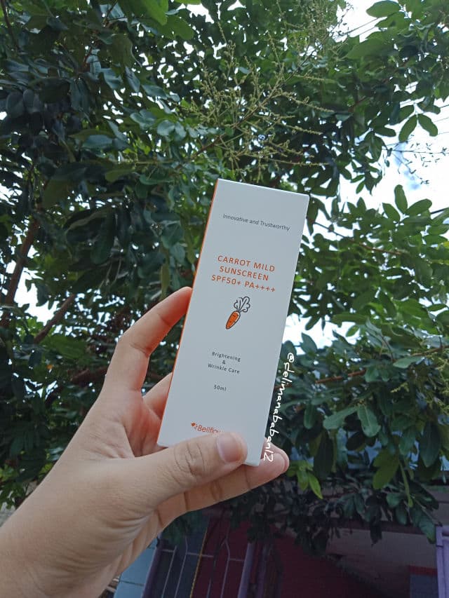 Bellflower Carrot Mild Sunscreen SPF50+/PA++++ review photo by Delima____12 