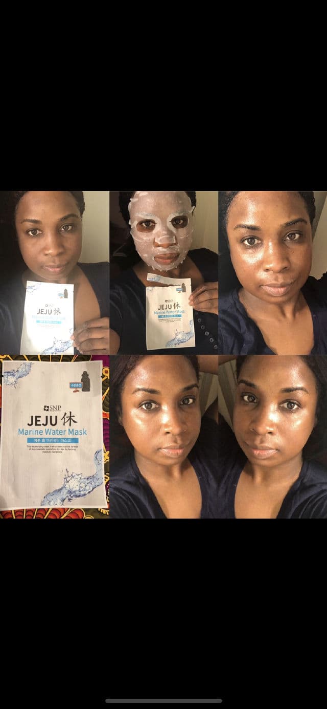 SNP Jeju Rest Marine Water Sheet Mask  review photo by Georgialion47