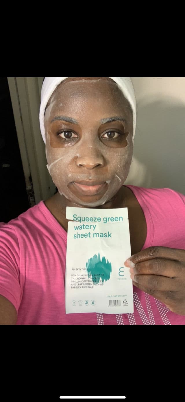 ENATURE Squeeze Green Watery Sheet Mask review photo by Georgialion47