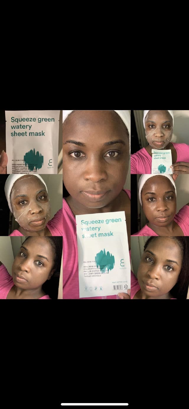 ENATURE Squeeze Green Watery Sheet Mask review photo by Georgialion47