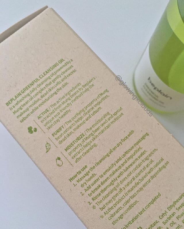 Beplain Greenful Cleansing Oil review photo by Glowingclouds