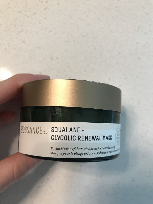 Biossance Squalane + Glycolic Renewal Facial Mask review photo by Glowyforever