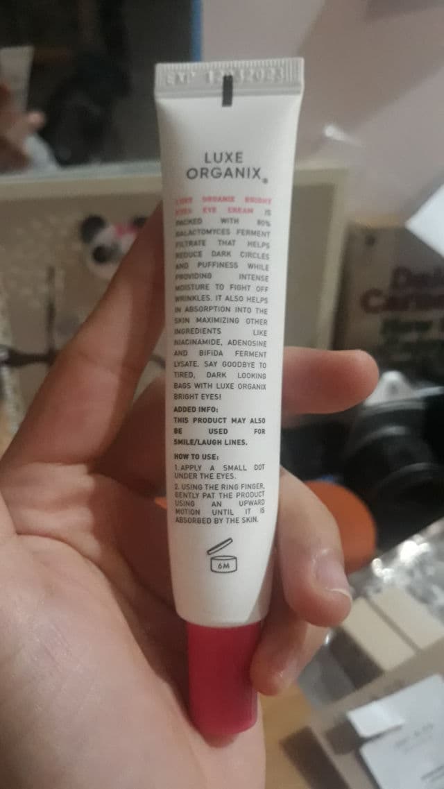 Luxe Organix Bright Eyes Eye Cream 80% Galactomyces review photo by Gray17