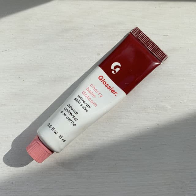 Glossier Cherry Balm Dotcom review photo by HFBeauty