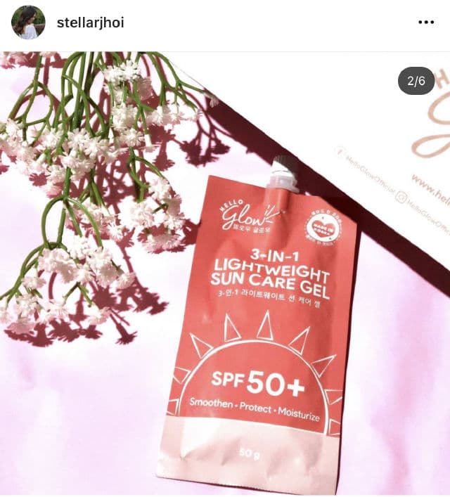 Hello Glow 3-in-1 Lightweight Sun Care Gel SPF50+ review photo by IAmStellarJhoi