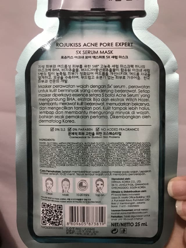 Rojukiss Acne Pore Expert 5X Serum Mask review photo by Ilovecindtania