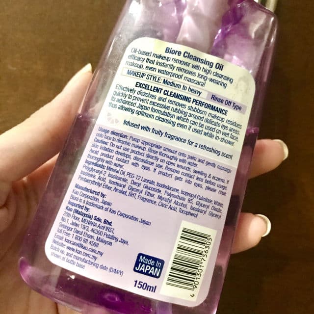 Biore Cleansing Oil review photo by Janetliono