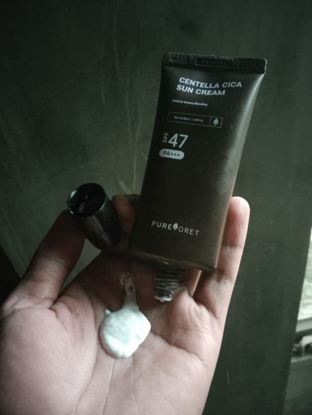 Pureforet Centella Cica Sun Cream SPF 47 PA+++ review photo by Katho
