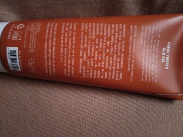 Fresh Skinlab Tomato Glass Skin Sun Gel SPF 50 review photo by Keyyyylaki