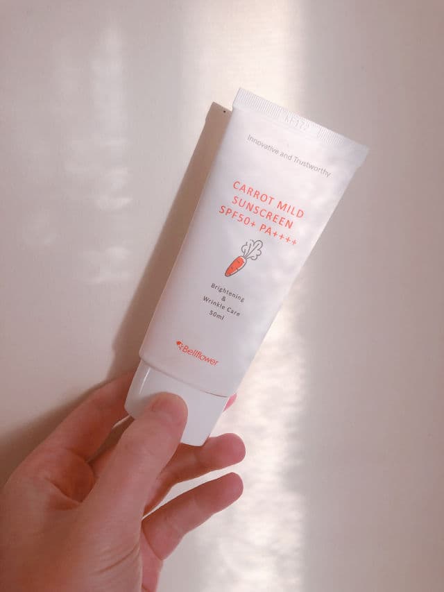 Bellflower Carrot Mild Sunscreen SPF50+/PA++++ review photo by Klyn