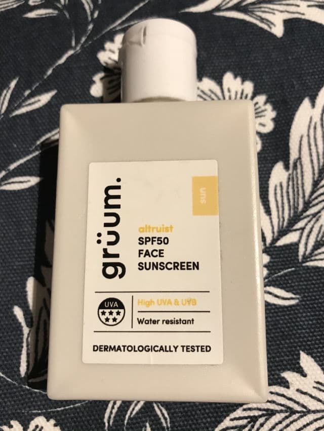 grüum Altruist SPF50 Face Sunscreen review photo by KookieKamilla