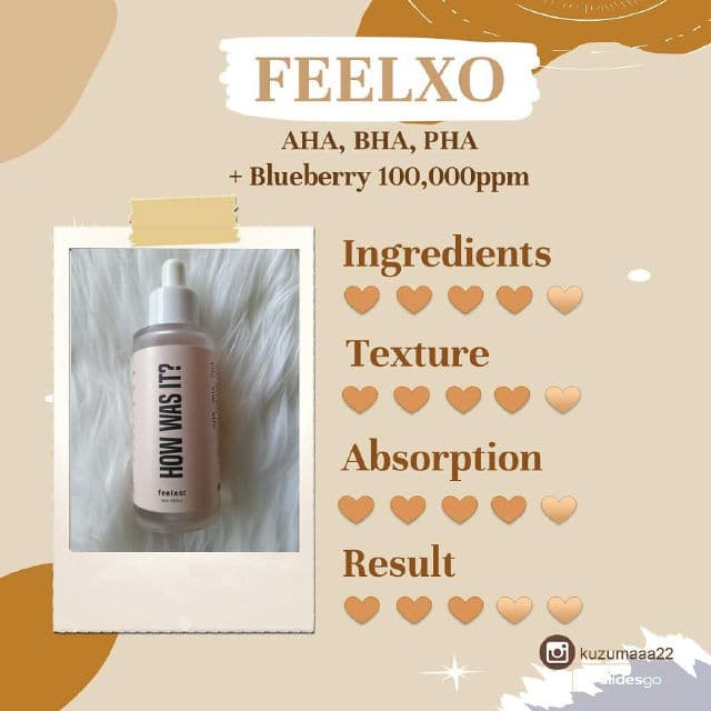 Feelxo How Was It? AHA BHA PHA review photo by Kusuma