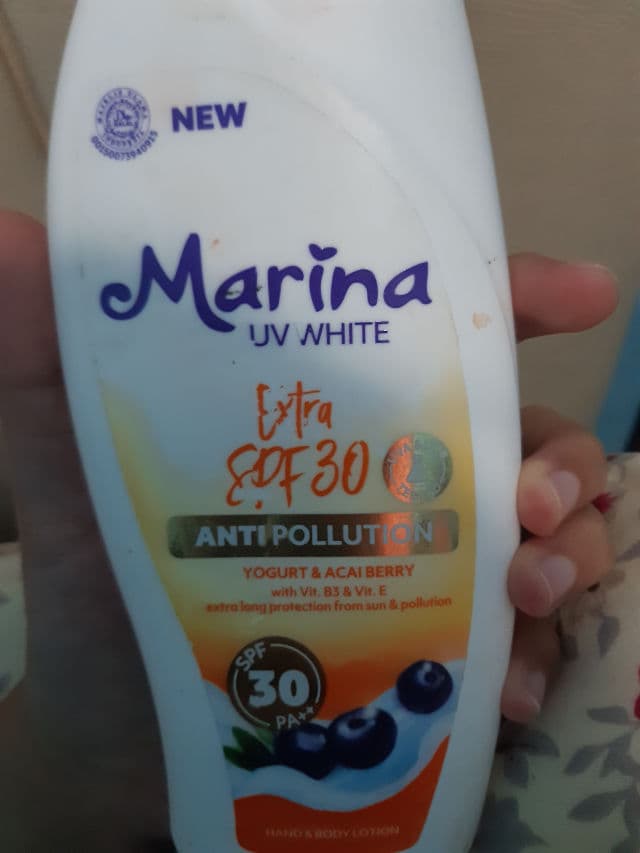 Marina UV White Extra SPF 30 PA++ Anti Pollution Yoghurt & Acai Berry review photo by Lailaahr
