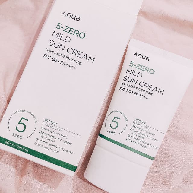 ANUA 5-Zero Mild Sun Cream SPF50+ PA++++ review photo by Lisasumali