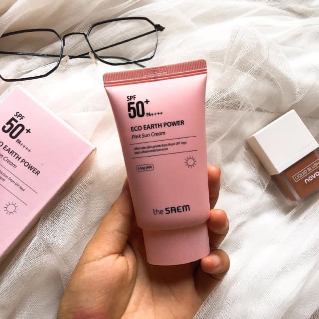 THE SAEM Eco Earth Power Pink Sun Cream SPF50+ PA++++ review photo by LizhReview