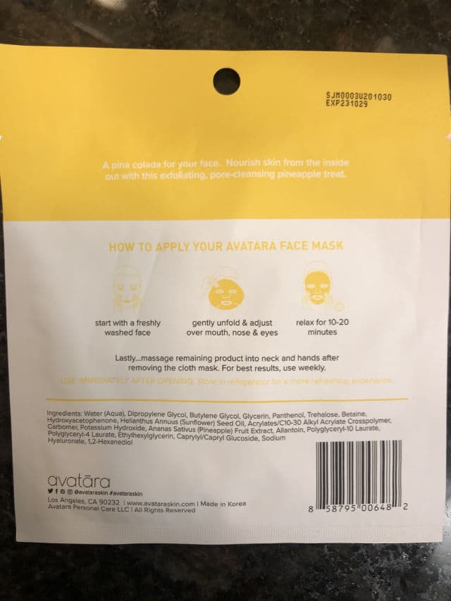 Avatara Skin Pineappy Exfoliating Mask review photo by MegD630