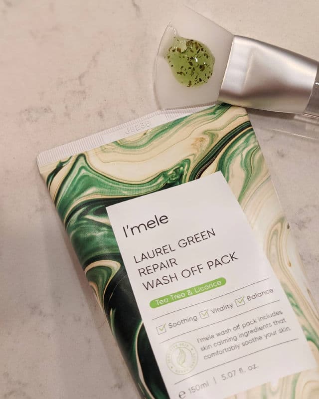 I'mele Laurel Green Repair Wash Off Face Mask Pack review photo by Misshell