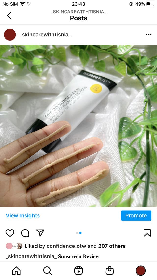 The Inkey List SPF 30 Daily Sunscreen review photo by ModestUnniTisnia