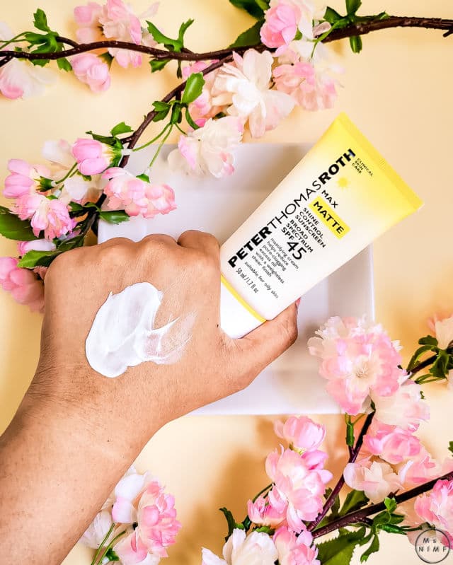 Peter Thomas Roth Max Matte Shine Control Sunscreen Broad Spectrum SPF 45 review photo by MsNIMF