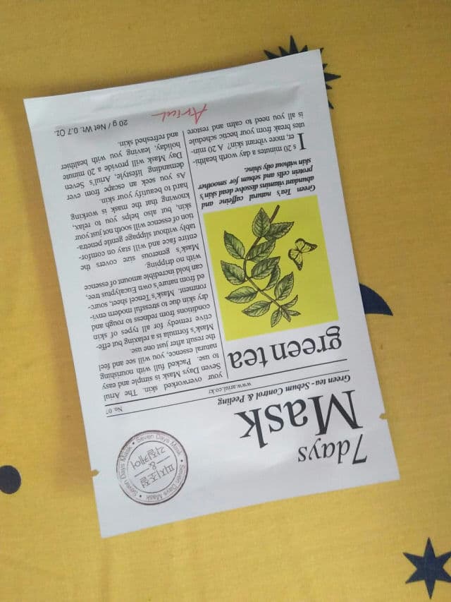 Ariul Green Tea 7 Days Mask review photo by Nabilahranti