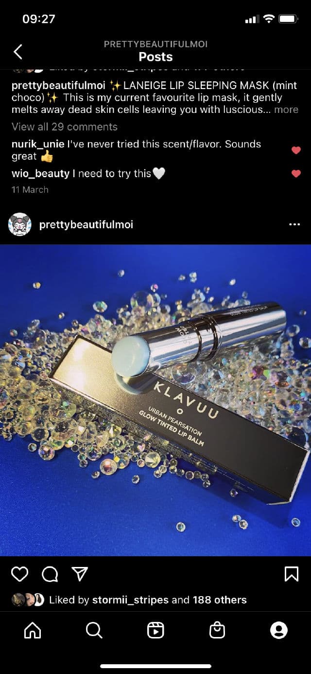 Klavuu Glow Tinted Lip Balm review photo by NiaRey