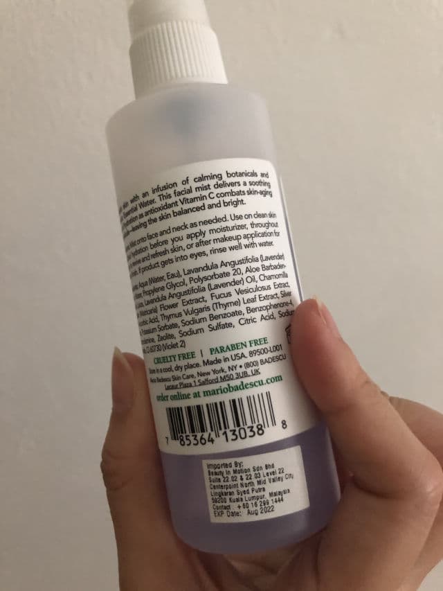 Mario Badescu Facial Spray with Aloe, Chamomile and Lavender review photo by PhyLx