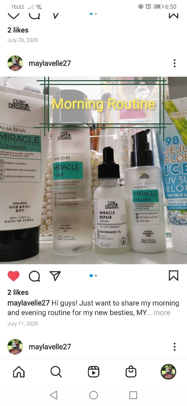 Luxe Organix AHA BHA Miracle Emulsion review photo by PickyBella54