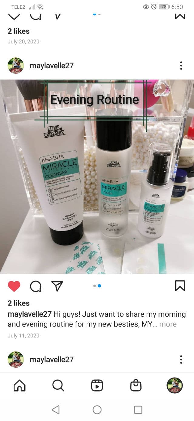 Luxe Organix AHA BHA Miracle Emulsion review photo by PickyBella54