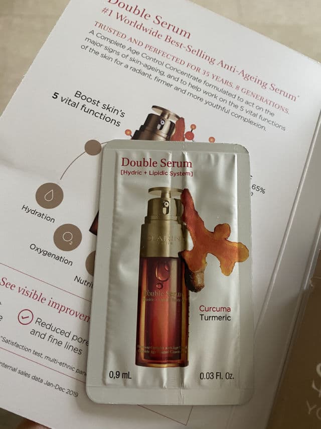 Clarins Double Serum review photo by Preenam