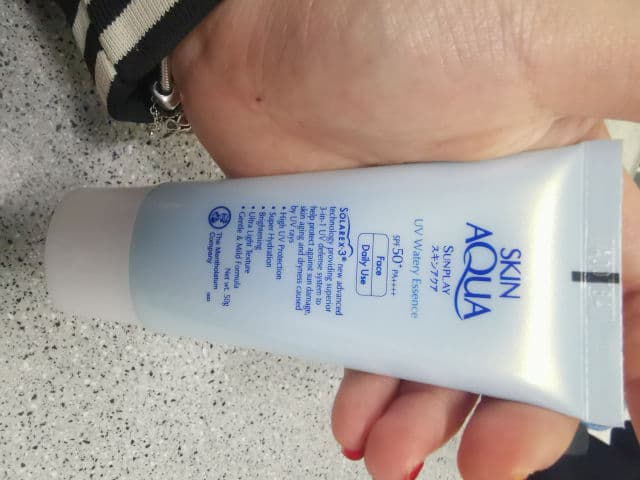 SKIN AQUA UV Watery Essence SPF50+ PA++++ review photo by PriscillaPhoa