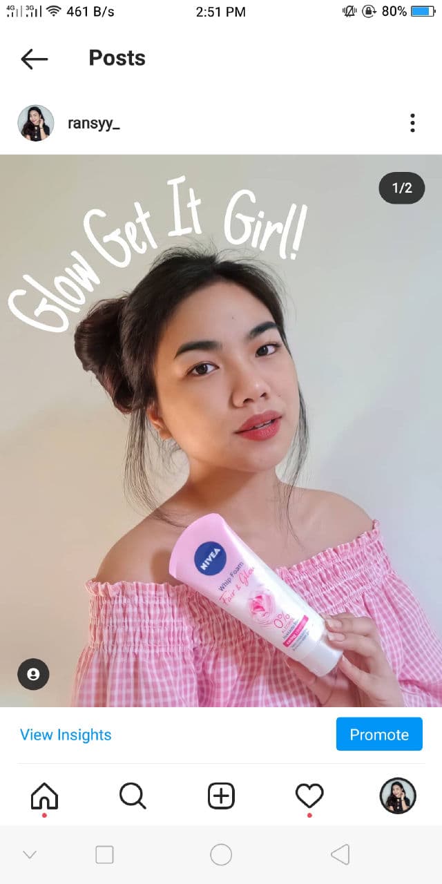 Nivea Fair & Glow Whip Foam Caring Cleanser (Hokkaido Rose) review photo by Ransy