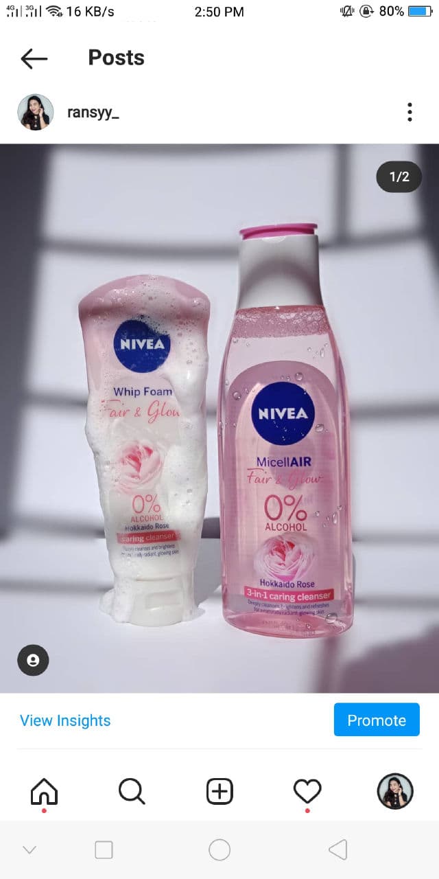 Nivea Rosy White Hokkaido Rose Whip Foam review photo by Ransy