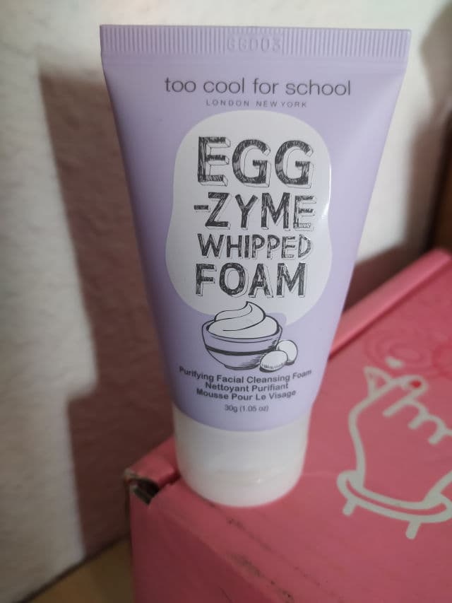 TOO COOL FOR SCHOOL Egg-zyme Whipped Foam Enzyme Exfoliation Foam Cleanser review photo by Risseinne