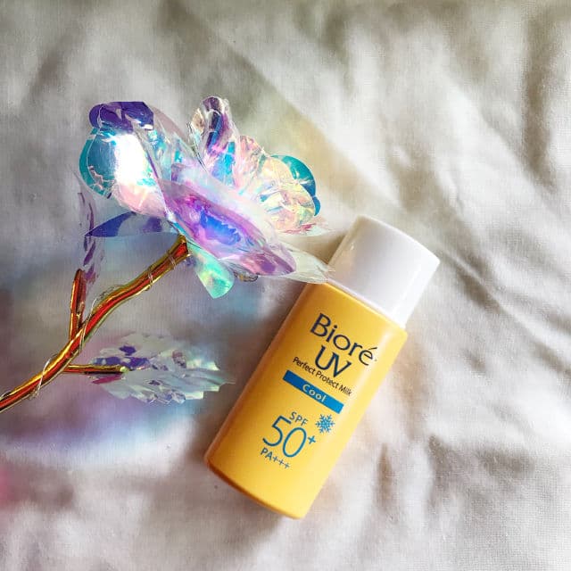 Biore UV Sunscreen Perfect Protect Milk Cool SPF50+ PA+++ review photo by Ryuskincare