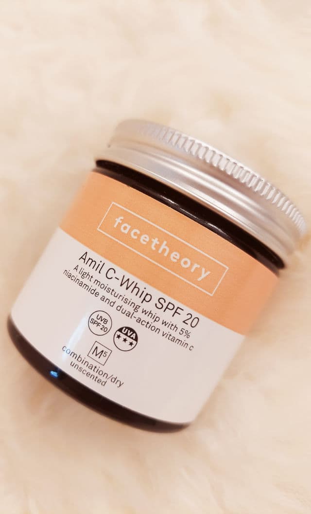 facetheory Amil-C Whip M5 SPF 20 review photo by Sheetal