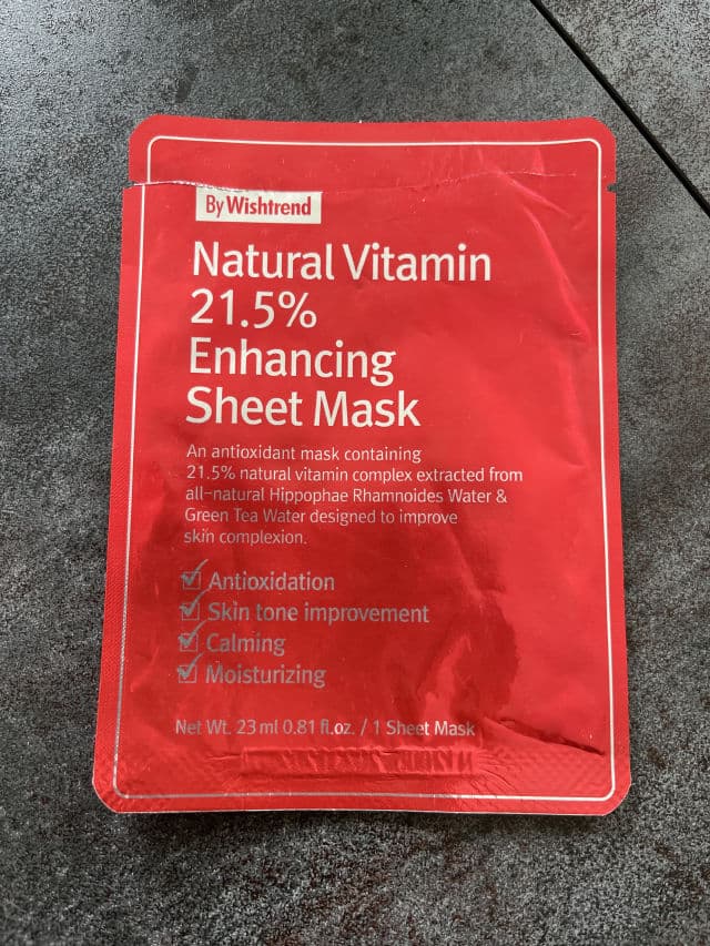 By WISHTREND Natural Vitamin 21.5% Enhancing Sheet Mask review photo by Shuan